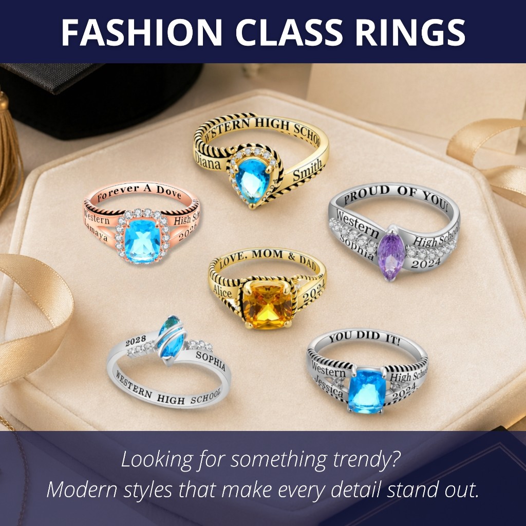 Fashion class rings